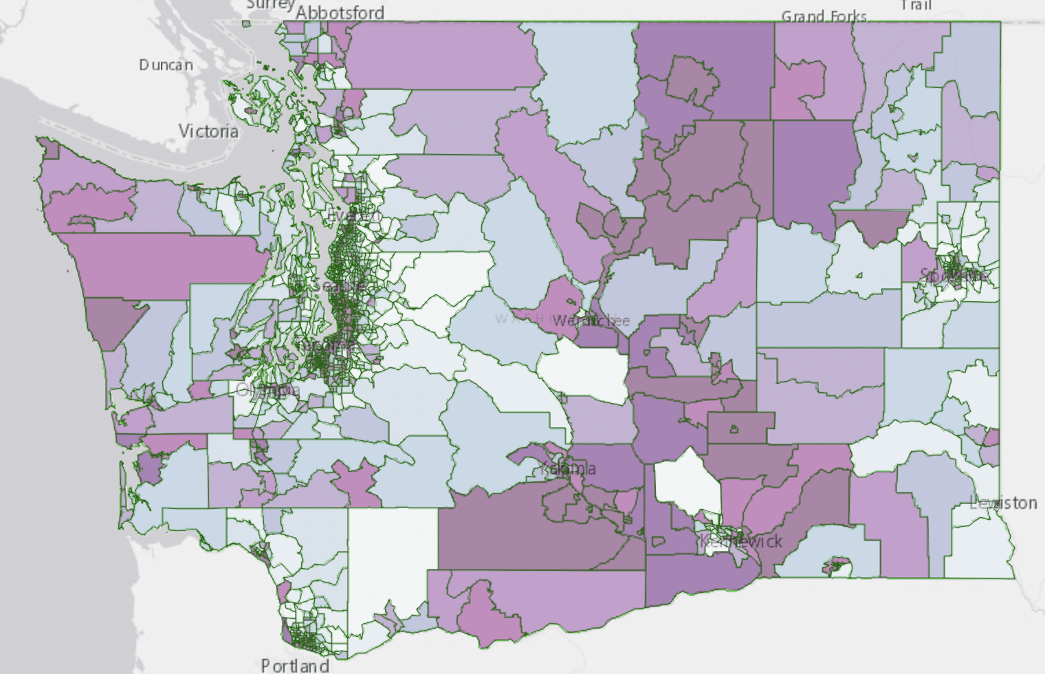 WA Social Vulnerability Index Map